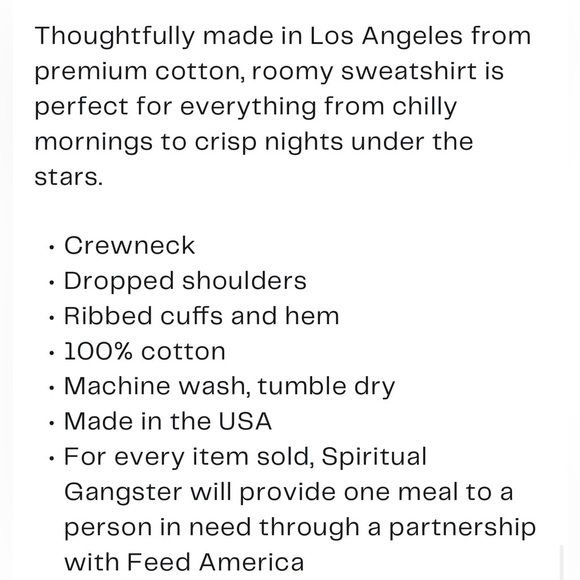 ❤️Spiritual Gangster Lovers Boyfriend Cotton Graphic Sweatshirt. Ladies L - Picture 6 of 14